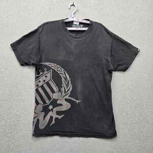 Silver Star Casting Co. Men Shirt L Black Graphic Crest Logo Short Sleeve